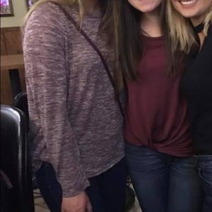 Purple long sleeve tee